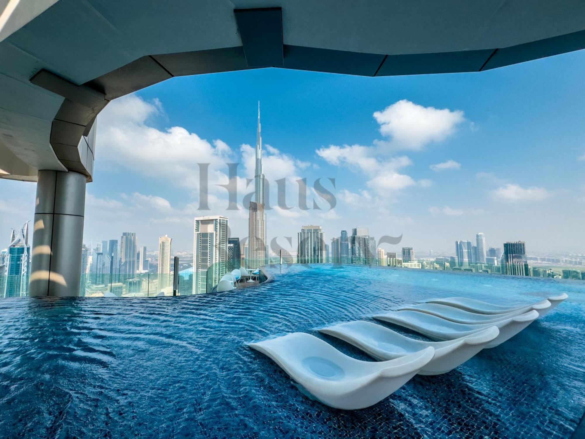 Hausreserv At Paramount Midtown - Infinity Pool With Burj Khalifa View - Luxury *