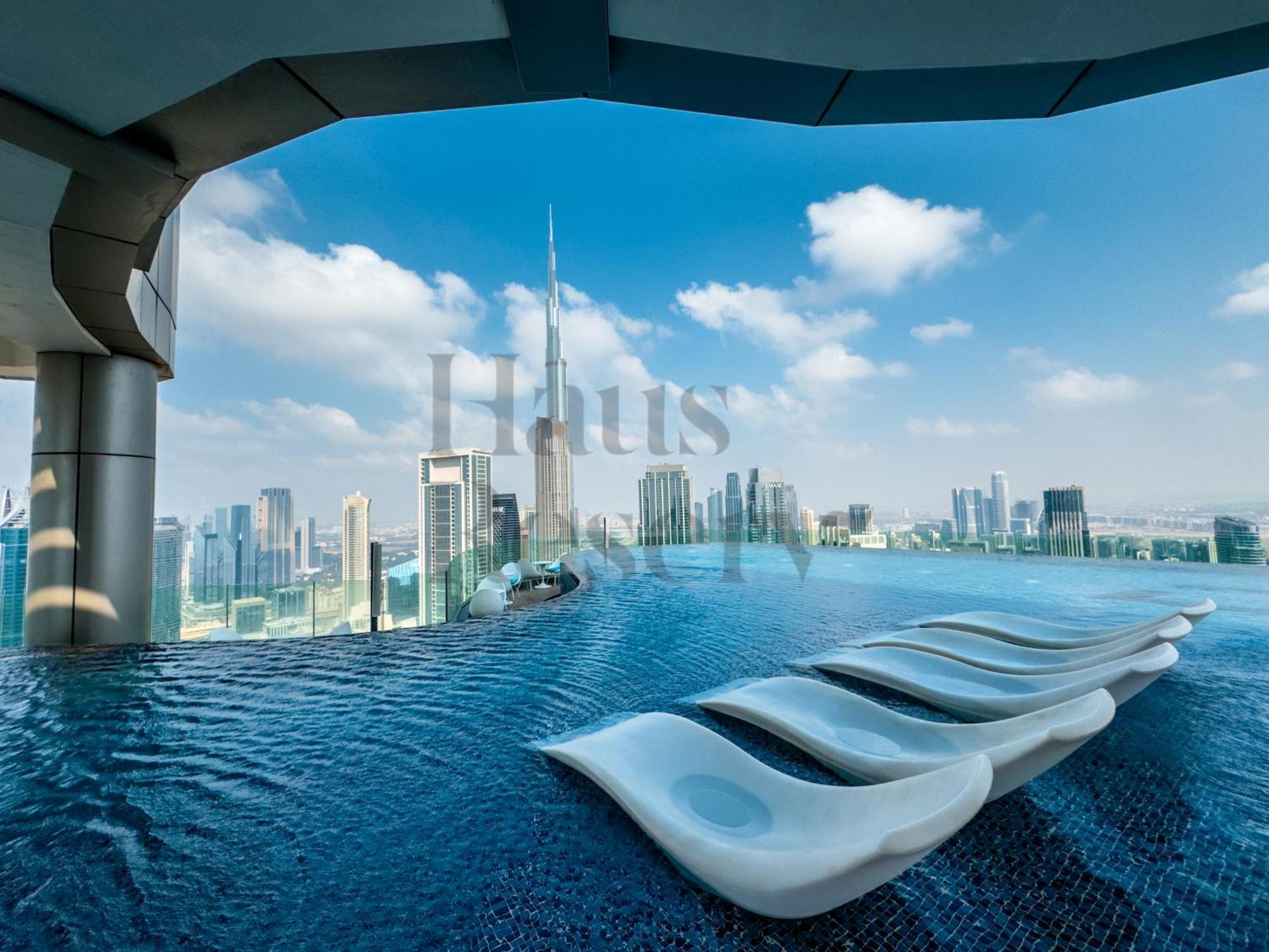 Hausreserv At Paramount Midtown - Infinity Pool With Burj Khalifa View - Luxury