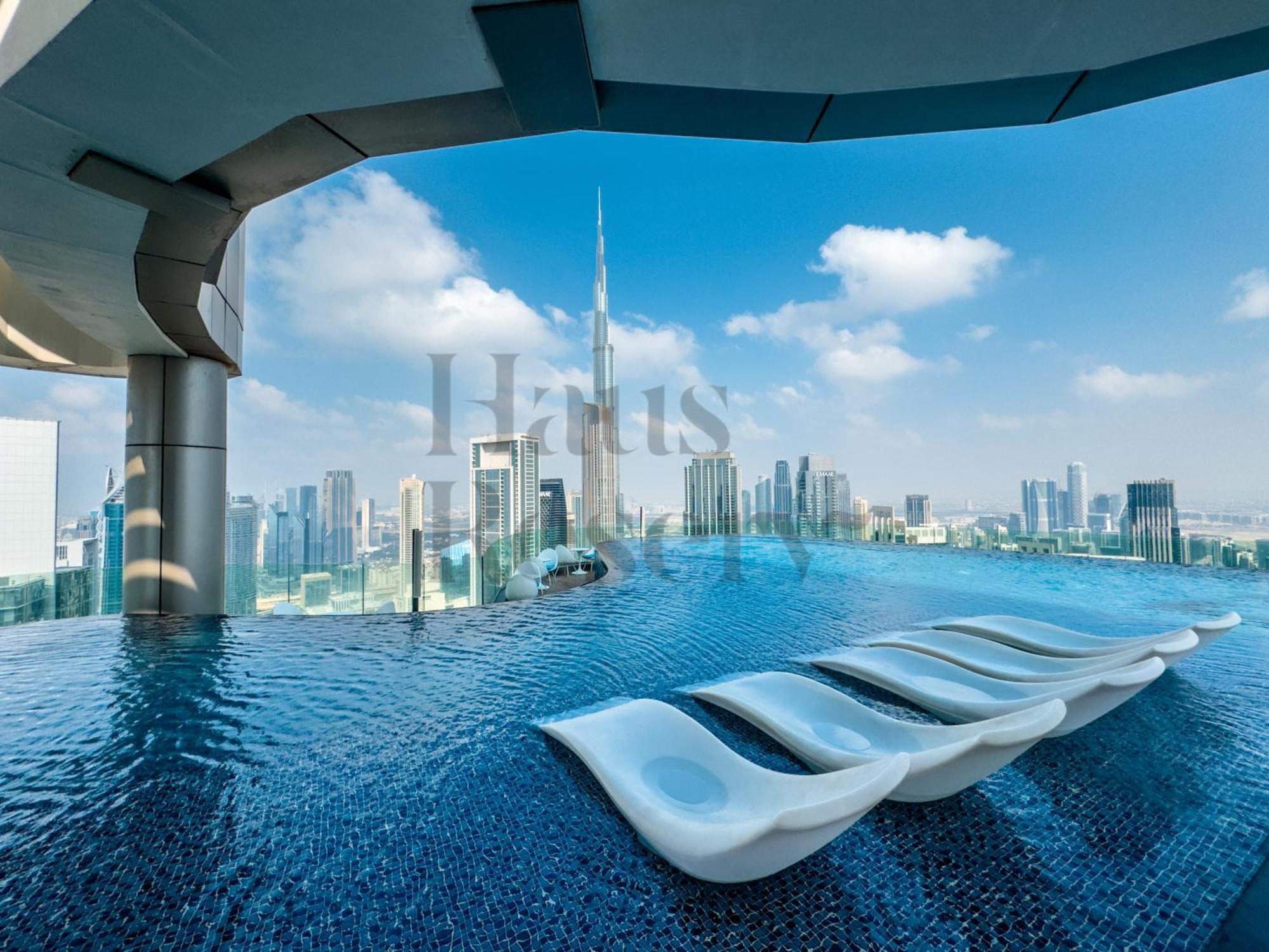 Hausreserv At Paramount Midtown - Infinity Pool With Burj Khalifa View - Luxury Dubai