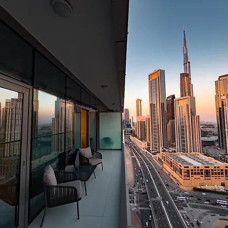 Hausreserv At Paramount Midtown Hotel - Infinity Pool With Burj Khalifa View - Luxury Apartments Dubai Exterior photo