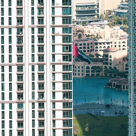 Hausreserv At Paramount Midtown Hotel - Infinity Pool With Burj Khalifa View - Luxury Apartments Dubai Exterior photo