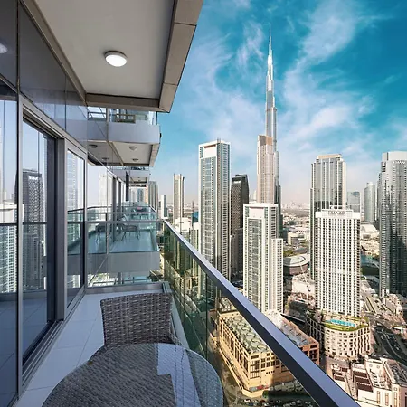 Hausreserv At Paramount Midtown Hotel - Infinity Pool With Burj Khalifa View - Luxury Apartments Dubai Exterior photo