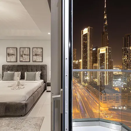 Hausreserv At Paramount Midtown Hotel - Infinity Pool With Burj Khalifa View - Luxury Apartments Dubai Exterior photo