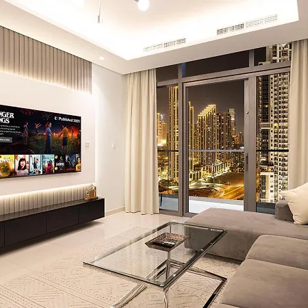 Hausreserv At Paramount Midtown Hotel - Infinity Pool With Burj Khalifa View - Luxury Apartments Dubai Exterior photo